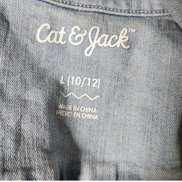 Cat & Jack jean denim vest jacket sz L - Picture 4 of 6